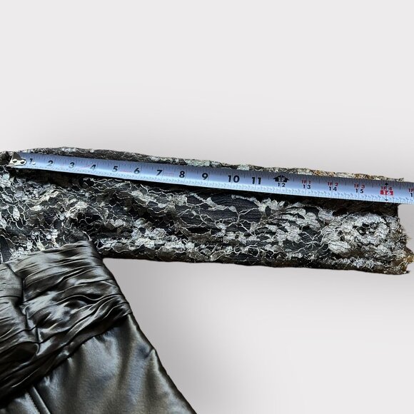 MoB Evening Gown Rickie Freeman Teri Jon Size 10 Lace & Organza Metallic Dress - Picture 7 of 12